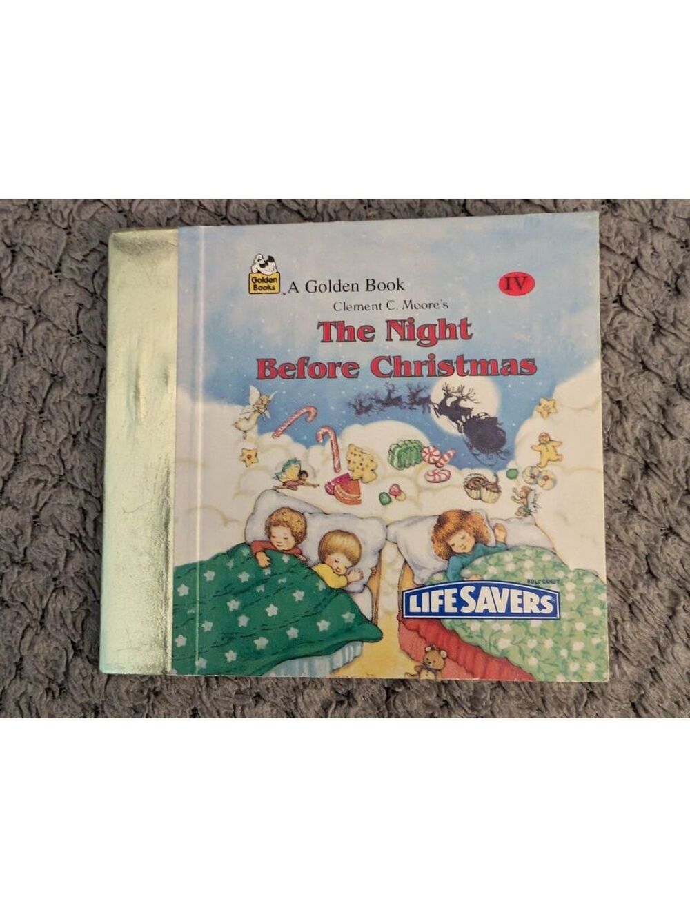 Golden Book Lifesavers The Night Before Christmas Mini Ornament Book Vintage